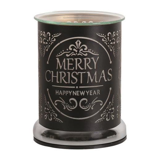 Touch Electric Wax Warmer - Black Silhouette Merry Christmas - Something Different Gift Shop