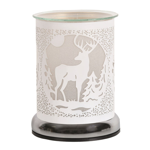 Touch Electric Wax Warmer - White Silhouette Stag - Something Different Gift Shop