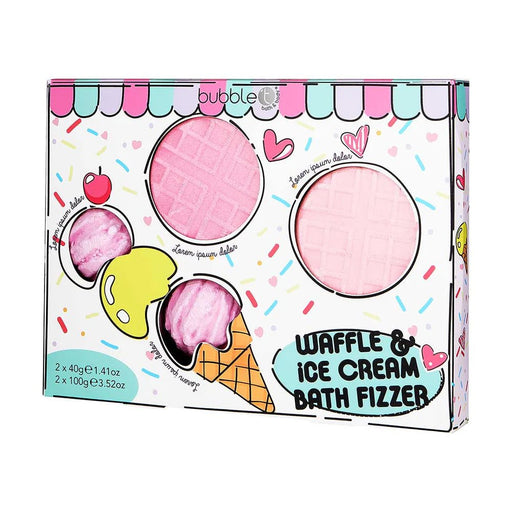 Waffle & Ice Cream Bath Bomb Gift Set - Set of 4 - Something Different Gift Shop