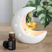 White Crescent Moon Oil Burner - Something Different Gift Shop