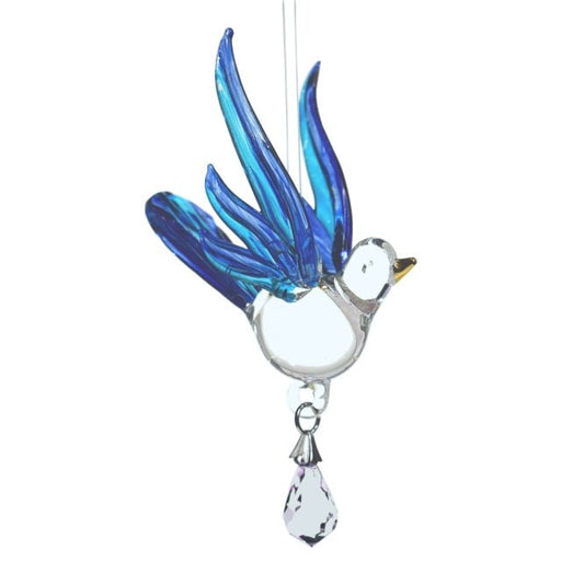 Wild Things Fantasy Glass Flying - Songbird Sapphire - Something Different Gift Shop