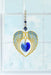 Wild Things Gold Angel Wing Heart - Sapphire - Something Different Gift Shop