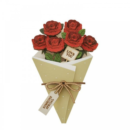 With Love 3D Flower Figurine Card - Something Different Gift Shop