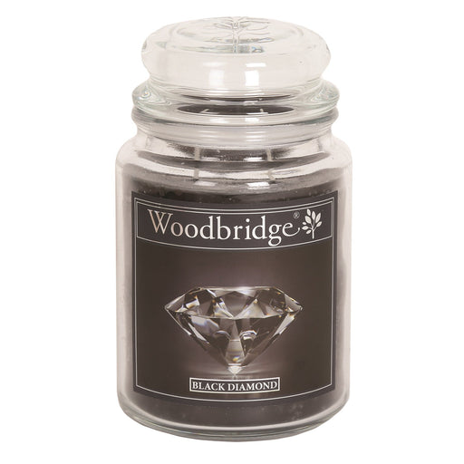 Woodbridge Large Scented Candle Jar - Black Diamond - Something Different Gift Shop