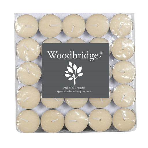 Woodbridge Tealights - Ivory 50 Pack - Something Different Gift Shop