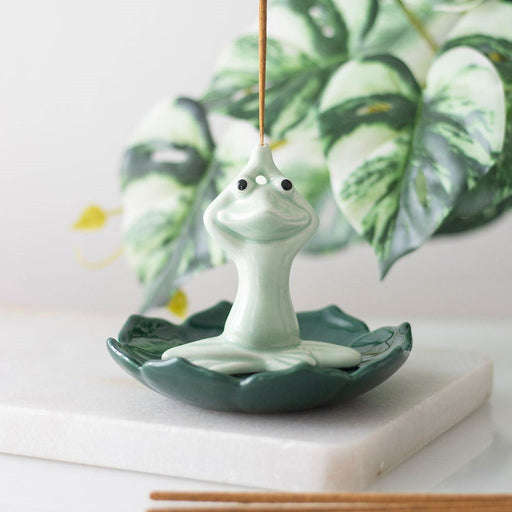 Yoga Frog Incense Stick Holder - Something Different Gift Shop