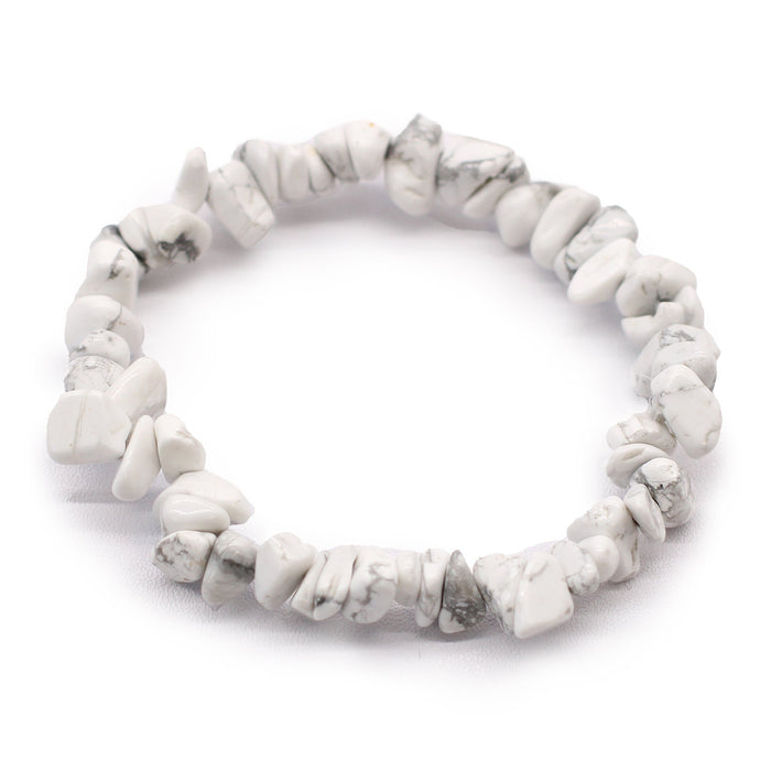 Julie Ree Gemstone Chip Bracelet - White Jasper - Something Different Gift Shop