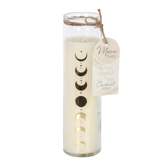 Tube Moon Phase Candle - Coconut - Something Different Gift Shop